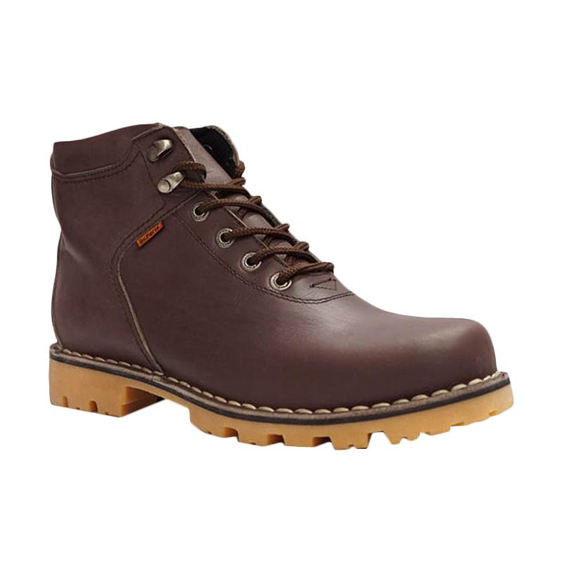 Dr.Faris Footwear 4011 SWC Leather Sepatu Boots Pria - Brown