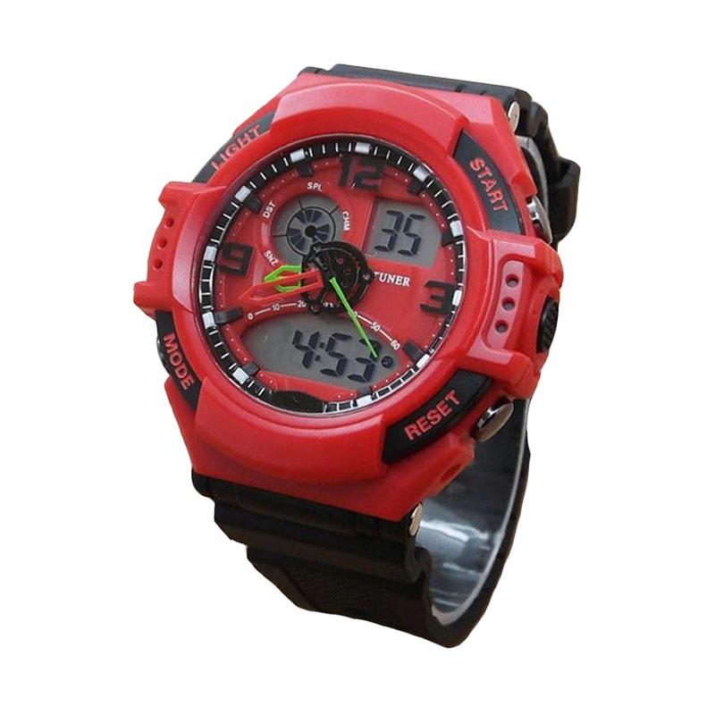 Fortuner Dual Time FR J877 Jam Tangan Sport Pria - Red