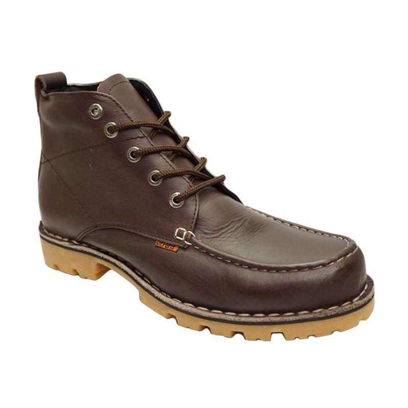 Dr.Faris Footwear 4044 SWC Leather Sepatu Boots Pria - Brown