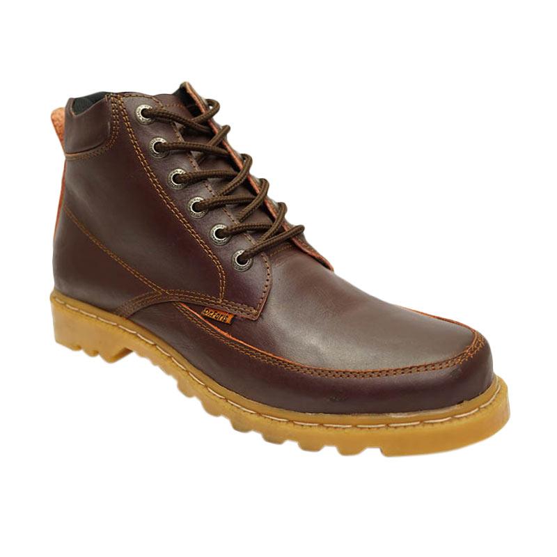 Dr.Faris Footwear 401 SCC Leather Sepatu Boots - Brown