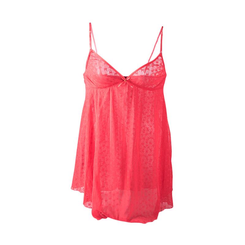 Valentine Secret 686214000001 Babydoll Chemise Sleepwear Lingerie - Red