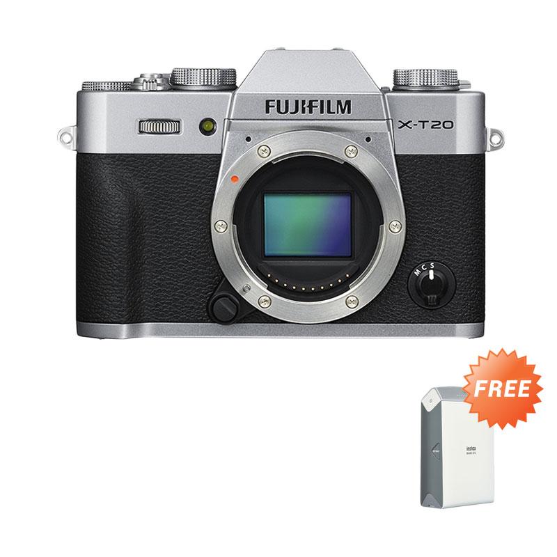 Fujifilm X-T20 Body Kamera Mirrorless - Silver + Free Instax Share Sp2