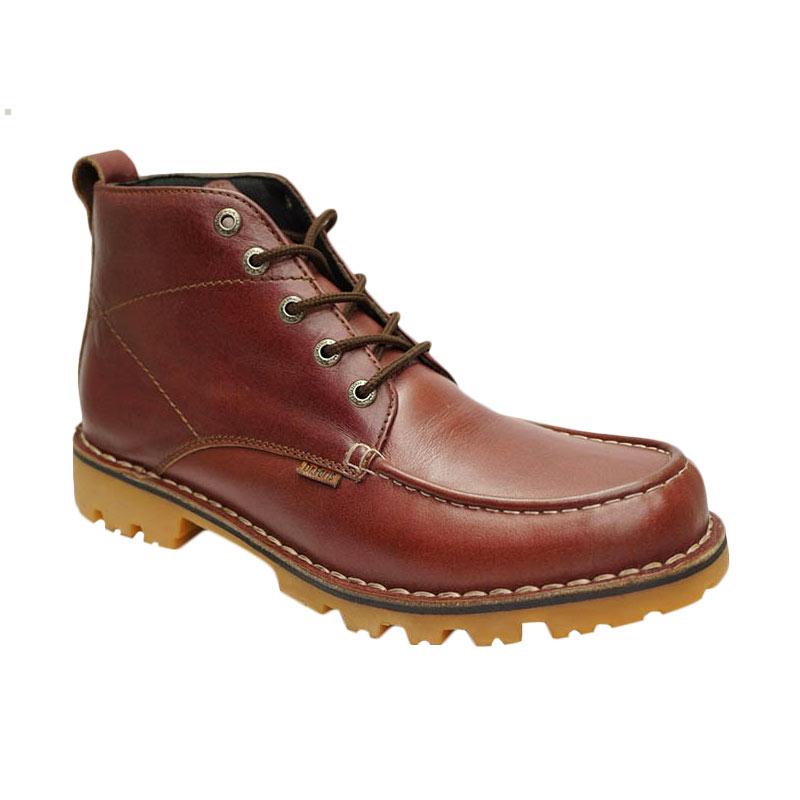 Dr.Faris Footwear 4044 SWC Leather Sepatu Boots Pria - Maroon