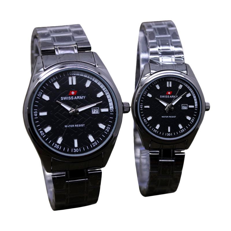 Swiss Army Couple Edition D45160SA7538MLHTM Date Jam Tangan Pasangan