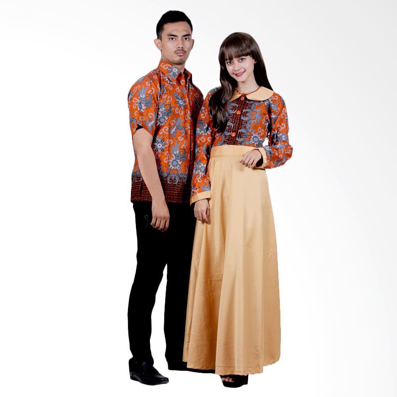 Batik Putri Ayu Solo Sarimbit SRG111 Batik Gamis - Orange