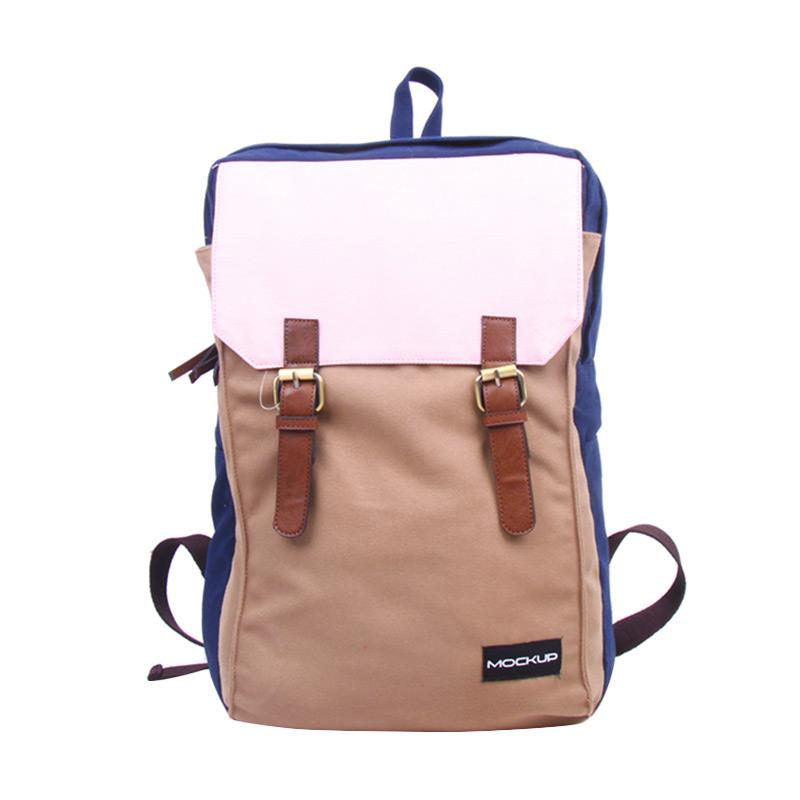 pink navy blue backpack
