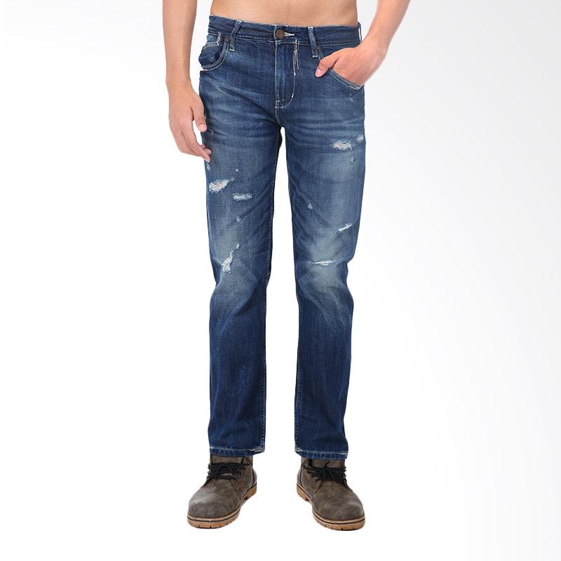 Bushido Jeans Ronin 002 BR002ABLD16 Straight cut jeans Indigo Celana Jeans Pria