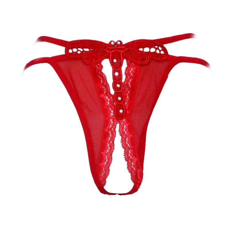 Jakarta Lingerie Gstring JLG106 Dragon Fly Sexy Open Crotch - Red