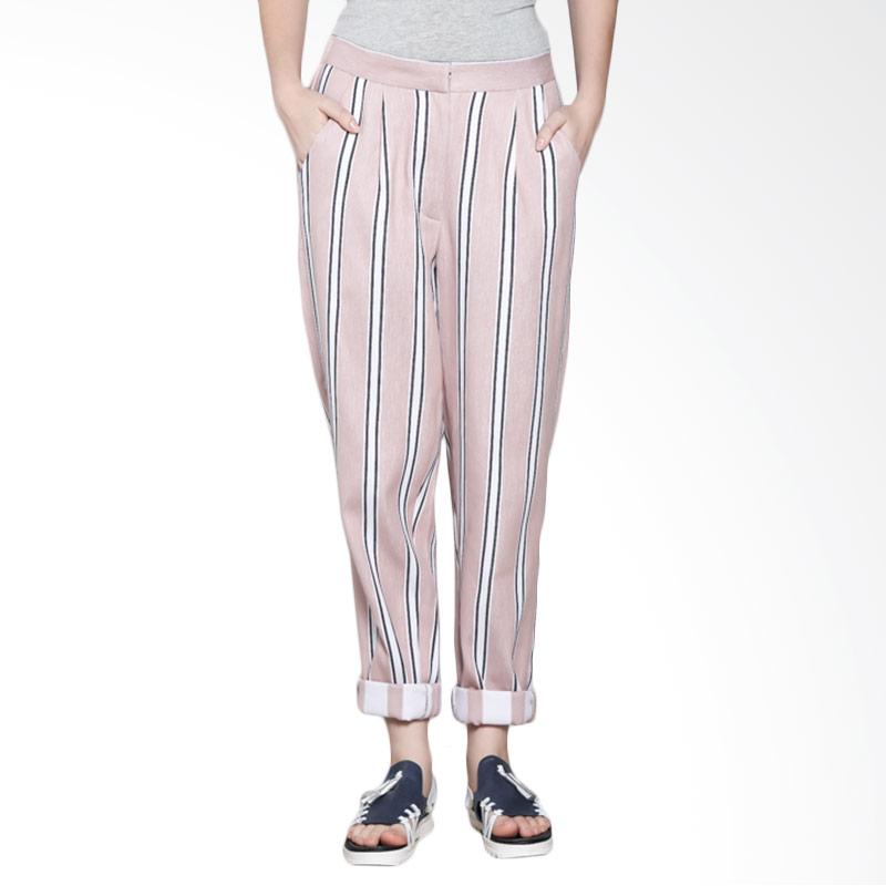 alex[a]lexa Jack Pants-rst-001 Stripes Celana Panjang Wanita - Dusty Pink