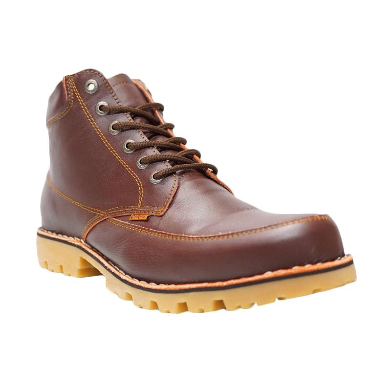 Dr.Faris Footwear 401 SWC Leather Boots Sepatu Pria - Brown