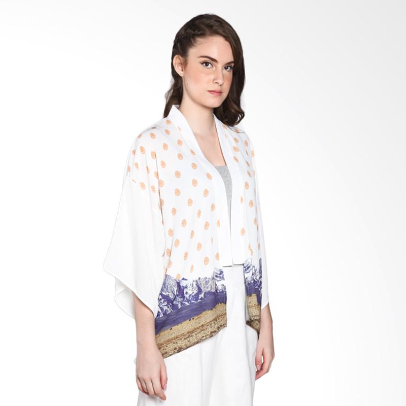 alex[a]lexa Darjeeling Kimono Outer-rst-007 Printed Outerwear - White