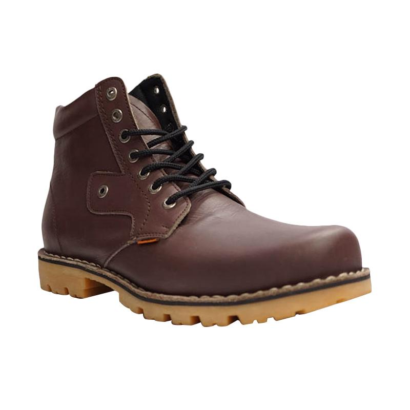 Dr.Faris Footwear 4030 SWC Leather Boots Sepatu Boots - Brown