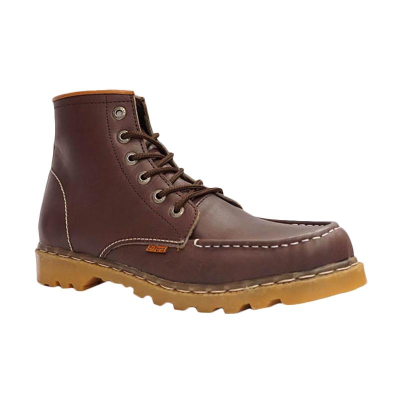Dr.Faris Footwear 404 SWC Leather Boots Sepatu Pria - Brown