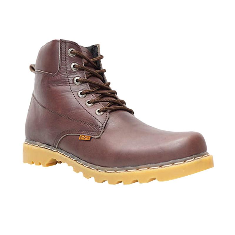 Dr.Faris Footwear 405 SWC Leather Boots Sepatu Boots - Brown