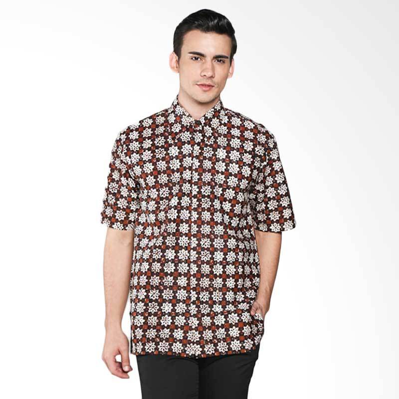 Batik Pria Tampan Sekar Ceplok Piring PKMPD-04081667P Men Shirt - Teak