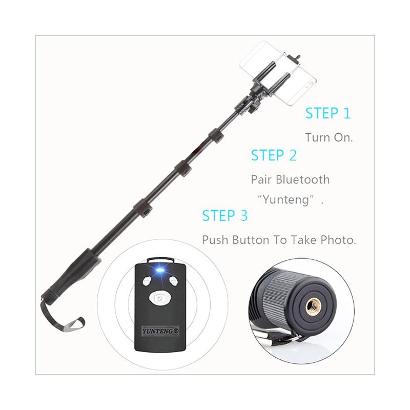 Jual Tongsis Bluetooth Yunteng Yt 1288 Tongsis Selfie Stick Monopod With Bluetooth Hitam Online April 2021 Blibli