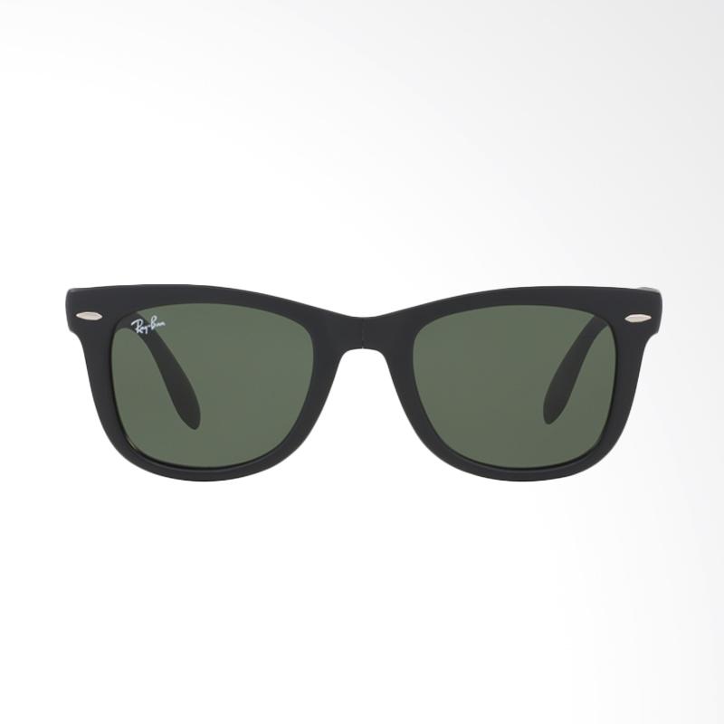 Jual Ray-Ban Folding Wayfarer RB4105-601S Crystal Green Sunglasses [Size  50] Matte Black di Seller Kick Store - Kab. Bojonegoro, Jawa Timur | Blibli