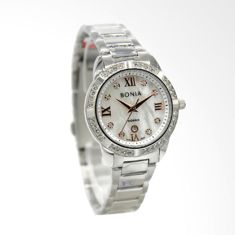 Bonia Rosso BNB10278-2353S Stainless Steel Jam Tangan Wanita - Silver Putih