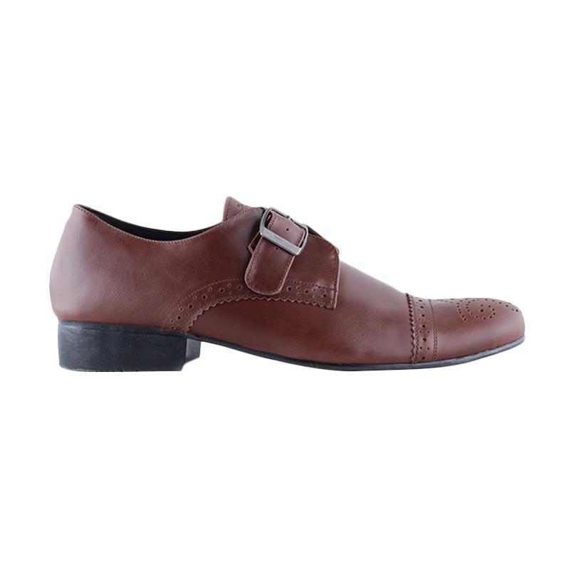 monk strap brown men's shoes