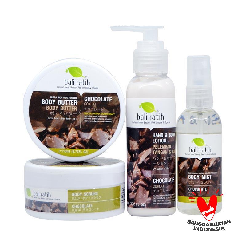 Promo Bali Ratih Chocolate Paket Scrub, Butter, Lotion, Mist