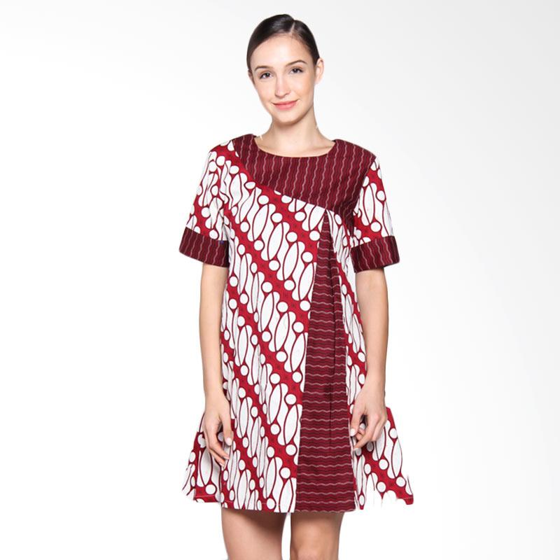 Batik Arjunaweda Women 19328116 Sackdress Batik Parang Liris - Merah