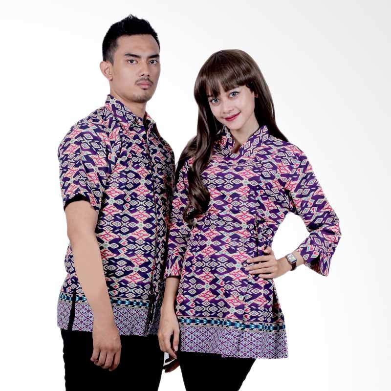 Batik Putri Ayu Solo SRB18 Batik Couple Blouse Katun - Ungu