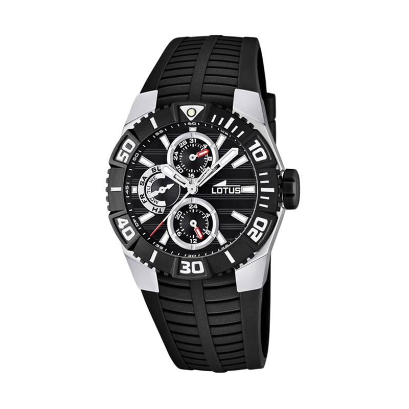 Lotus Cahronograph Men's Watches LOT L15779/8 Polycarbonate - Black Silver