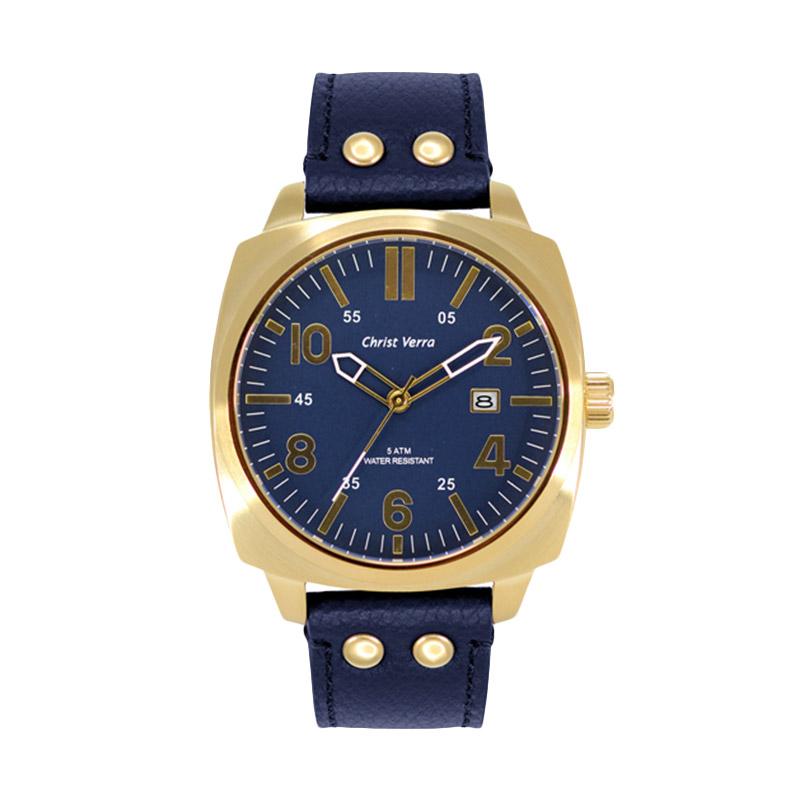 Christ Verra CV 52710G-22 BLU Multifunction Watch Jam Tangan Pria - Blue Gold