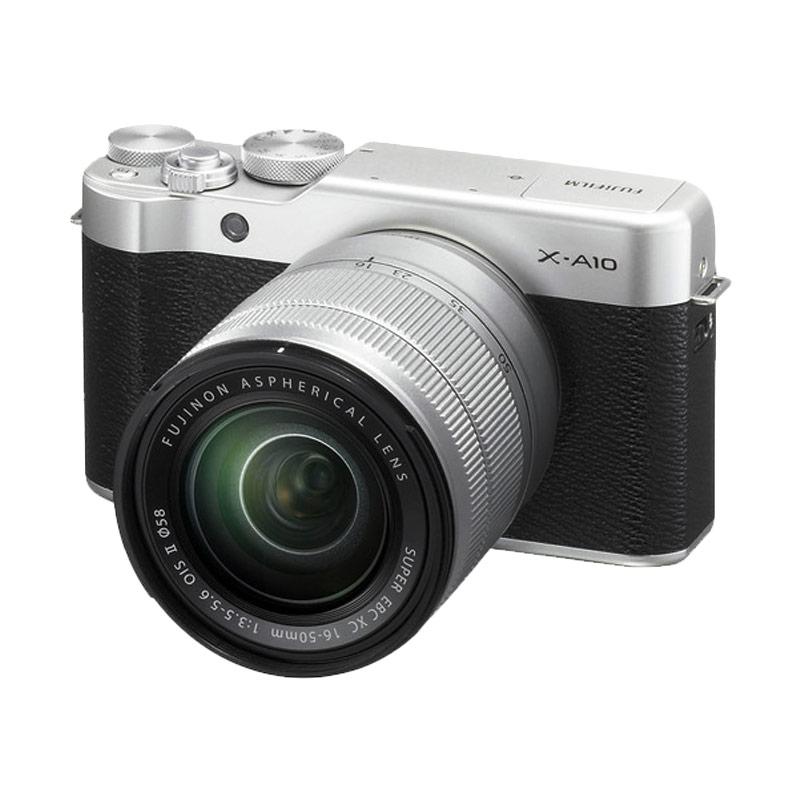 Fujifilm X-A10 with 16-50mm Lens Kamera Mirrorless with Instax Mini 8 White - Silver