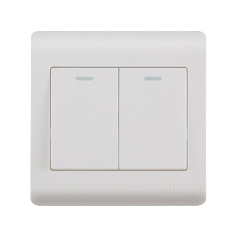 Jual Nero Casa F161622 Saklar Listrik White 2 Gang 2 Way Switch With Fluorescent Locator Online November 2020 Blibli Com