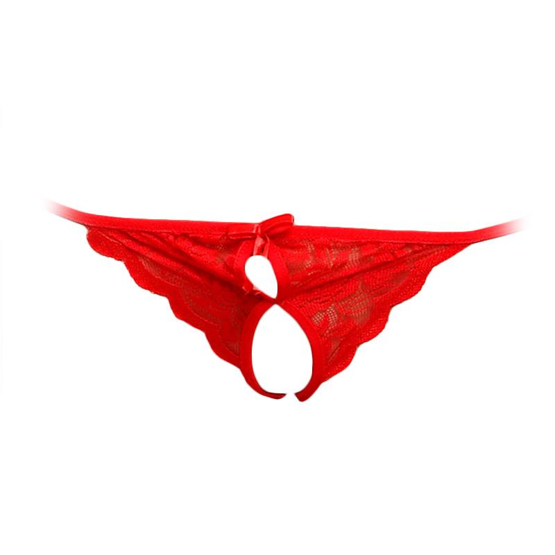Kimochi Me Lingerie Transparant Open Crotch RCLN076 Gstring - Merah