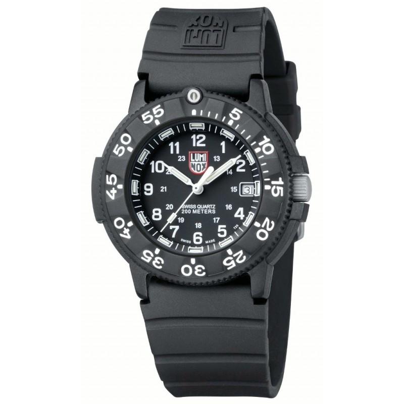 Luminox Original NAVY SEAL 3000 Series Jam Tangan Pria - Black White [GGL.L3001]