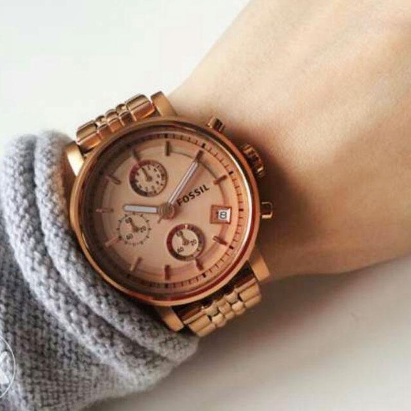 Jual Fossil Boyfriend Chronograph Rose 