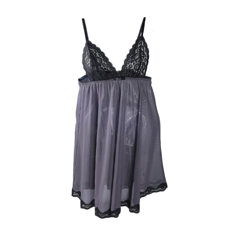Valentine Secret 686230000006 Leonie Slip Sleepwear Baju Tidur - Black Charcoal