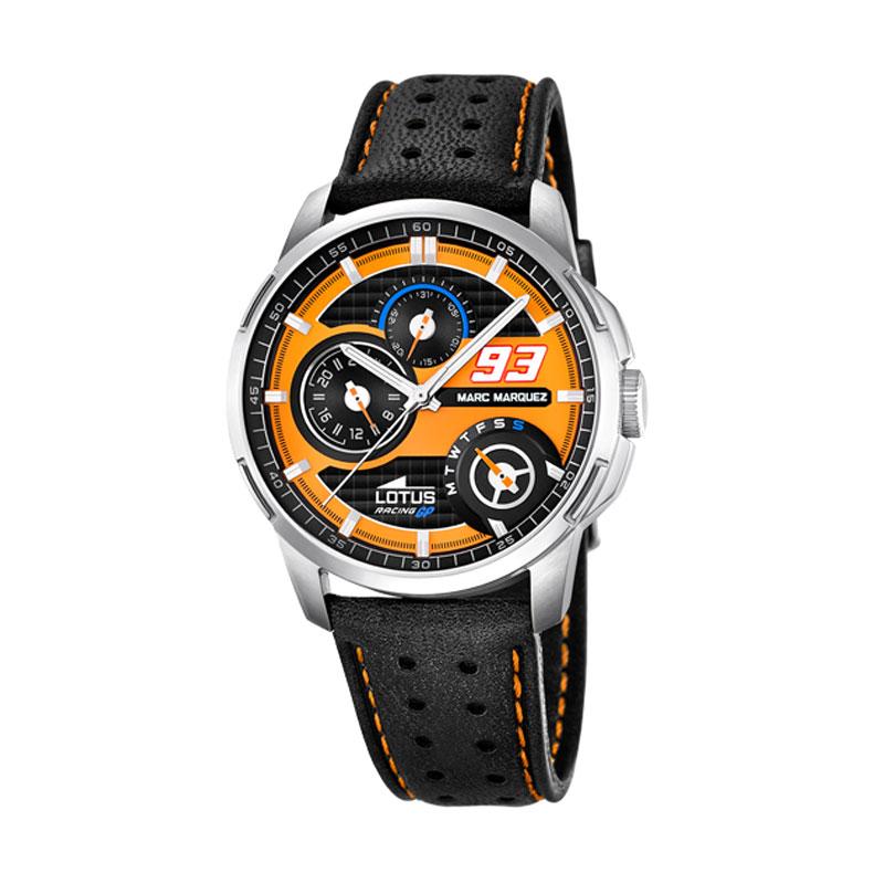 Lotus Men's Watch Chronograph Leather Strap Jam Tangan Pria LOT L18241/3 - Orange Black