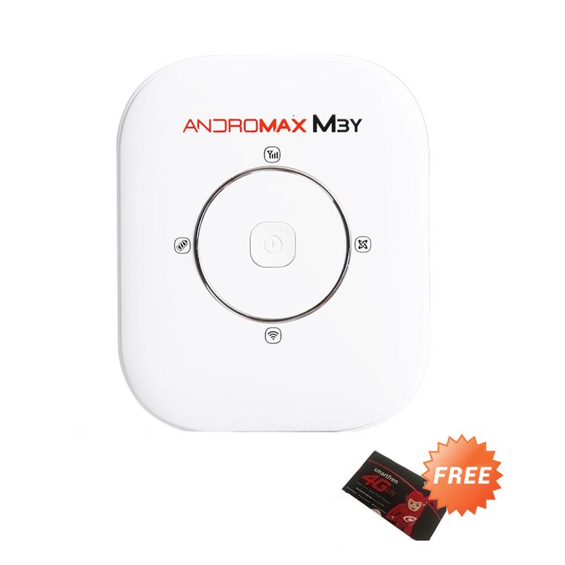 Jual Smartfren Andromax M3y Modem Wifi 4g Lte Putih Free Perdana Smartfren 19gb Online Januari 21 Blibli