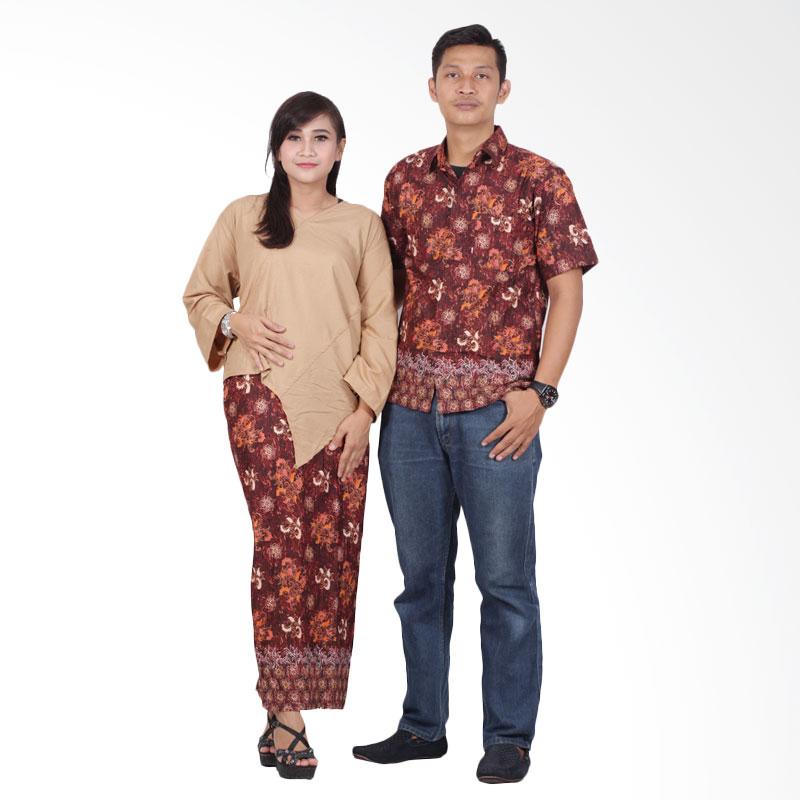 bBatik Putri Ayu Solo Sarimbit Dress srd201 Batik Couple - Cokelat