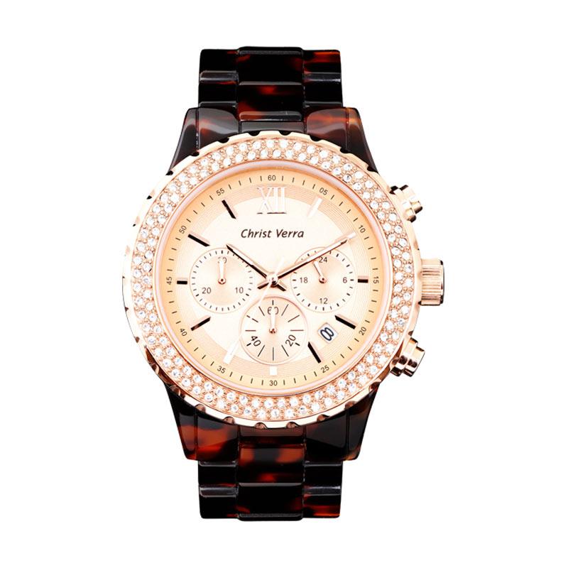 Christ Verra CV 2078L-75 ROS/RG Analog Jam Tangan Fashion Wanita - Rose Gold