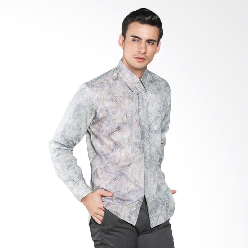 Batik Pria Tampan Feather Stripe PKMPJ-04081651C Men Long Sleeve Shirt - Taupe