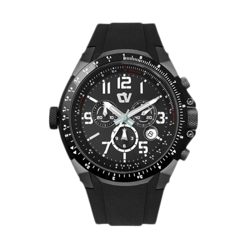 Christ Verra Collection Chronograph Rubber Mens Watch CV C 83220G-36 BLK/BLK - Black