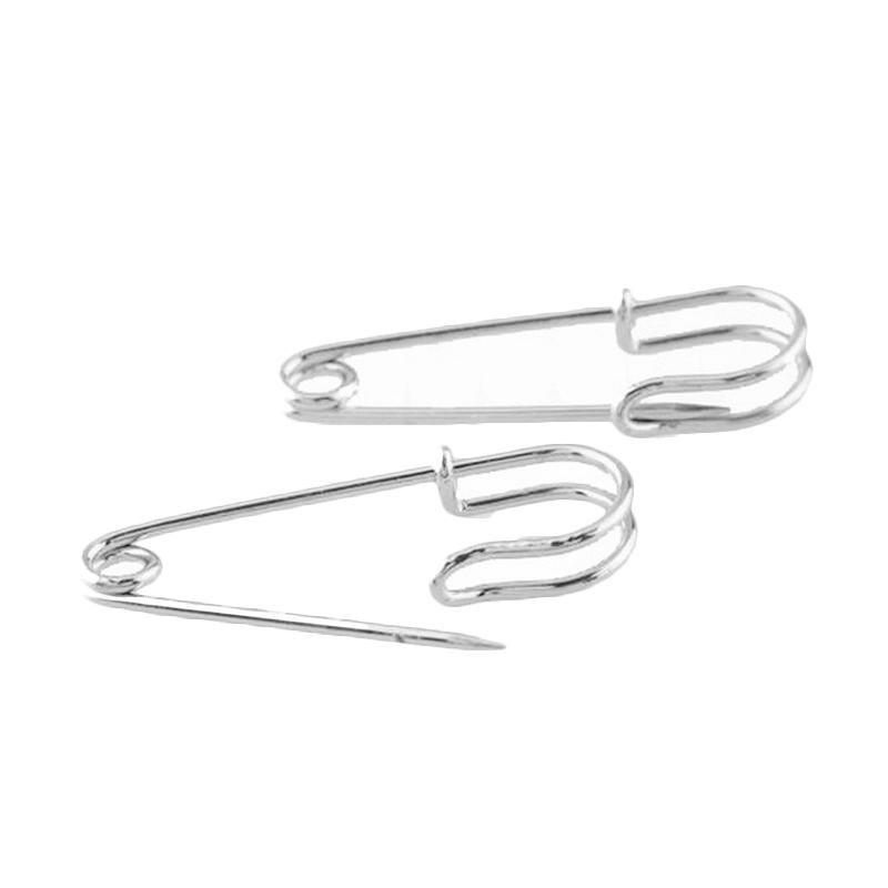 Anneui EE0305 Sepasang Anting Tusuk Model Kemiti Peniti Unik Ala Korea Kpop Silver