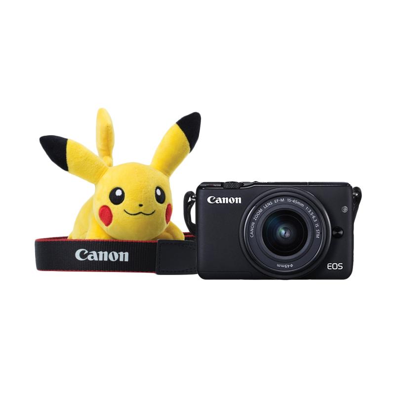 Canon EOS M10 Kit EF-M 15-45mm IS STM Kamera Mirrorless - Black + Free Pokemon Special Edition