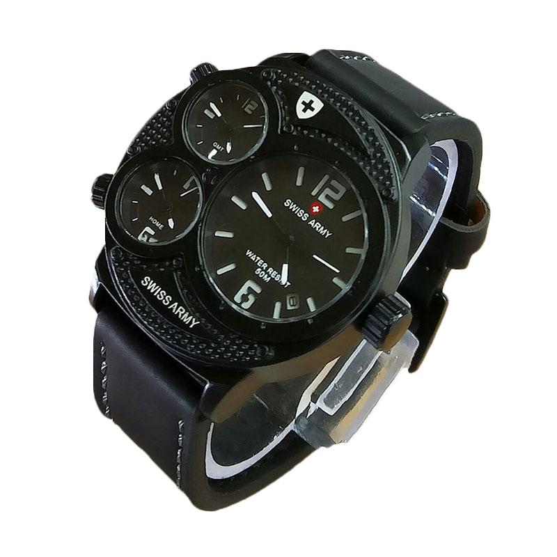 Swiss Army SA X00654 BW Triple Time Jam Tangan Pria - Hitam Putih