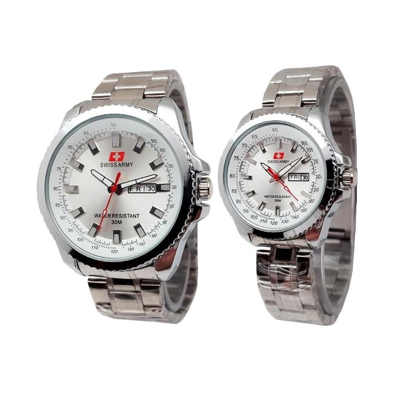 Swiss Army SA X08871009 Jam Tangan Couple - Silver Putih