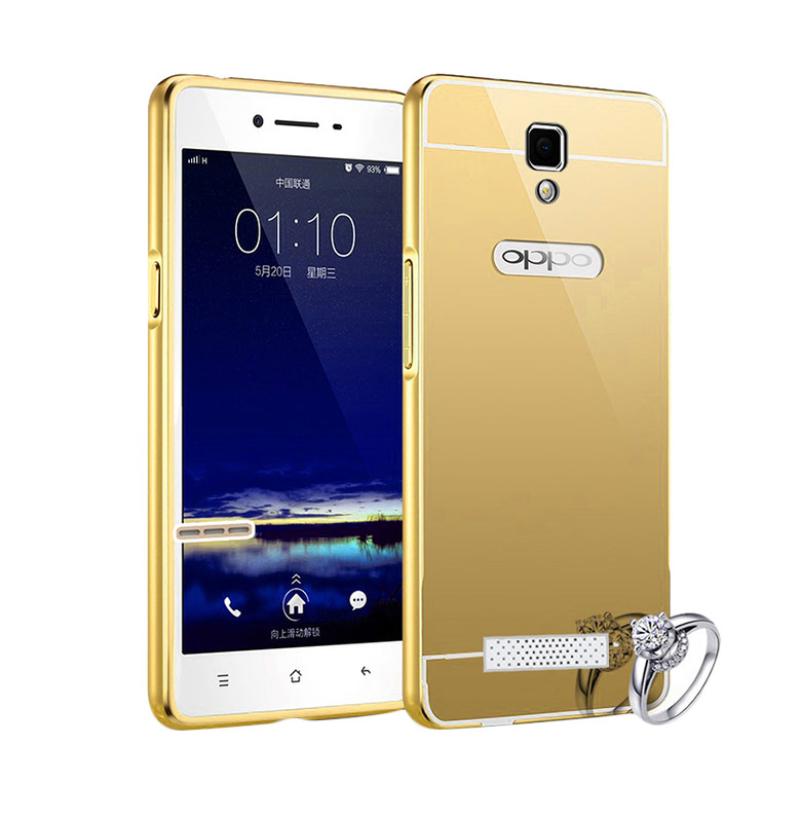 Jual Bumper Mirror Alumunium Metal Sliding Hardcase Casing for Oppo Neo 3 R831K - Gold Online