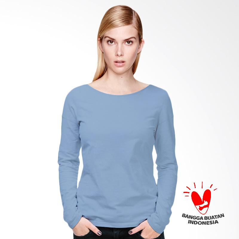 Jual Morning Whistle Boat Neck Long Sleeve T Shirt Wanita Soft Blue Heron Online Maret 2021 Blibli