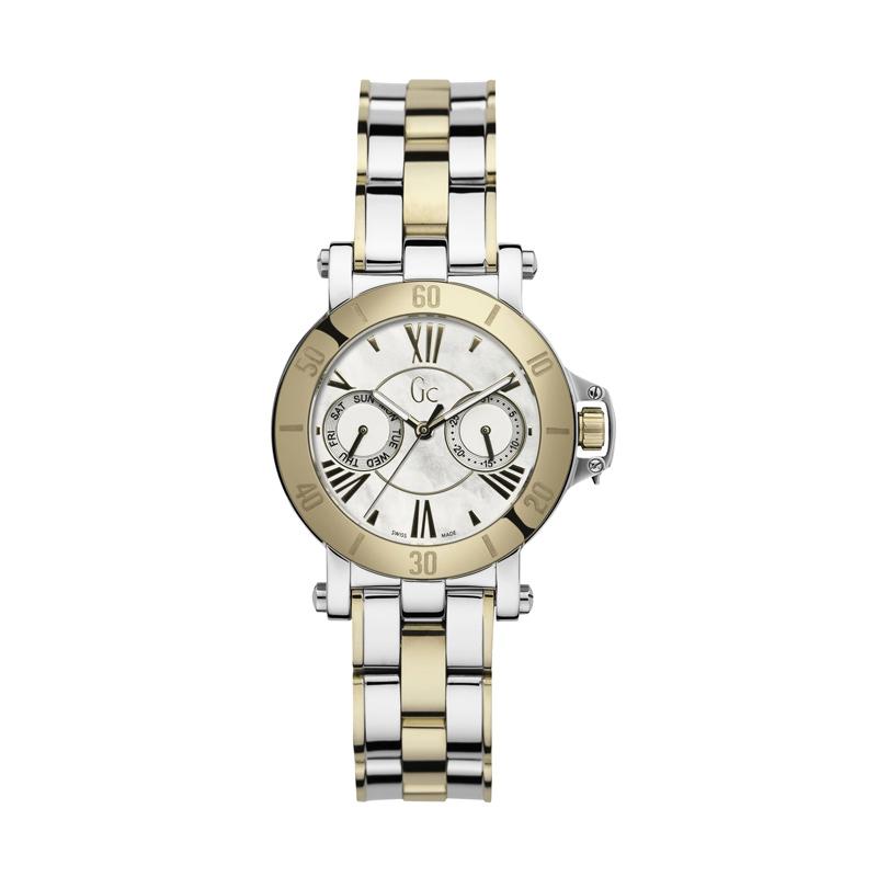 Guess Collection Gc Femme X74013L1S Stainless Jam Tangan Wanita - Silver Gold