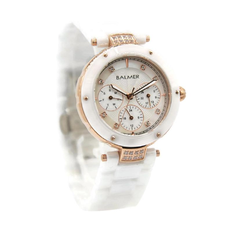 Balmer B.7937LR Stainless Steel Jam Tangan Wanita - Putih Rosegold