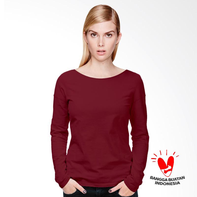 Jual Morning Whistle Boat Neck Long Sleeve T Shirt Wanita Maroon Red Oriole Online Maret 2021 Blibli