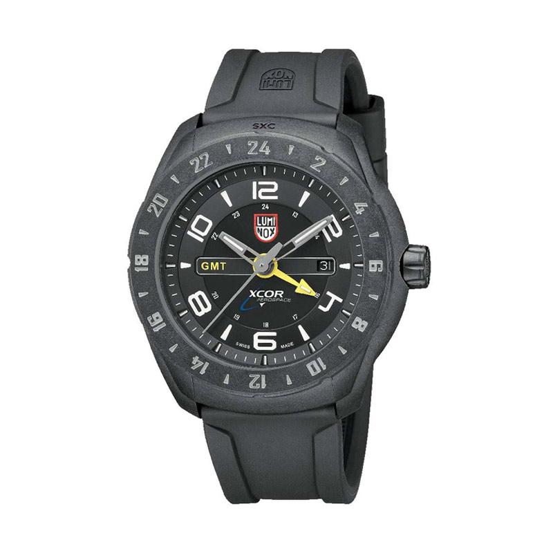 LUMINOX XCOR SXC PC Carbon GMT 5020 Series - Jam Tangan Pria - Rubber - Charcoal Grey GGL.L5021.S